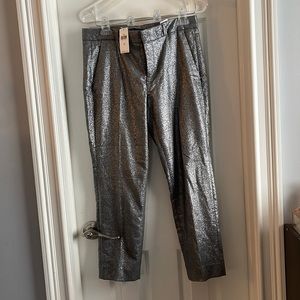 Straight Fit Metallic Pants
